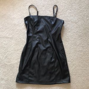 Forever 21 Black Faux Leather Dress